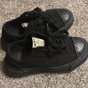 Miharayasuhiro Black Low-Top Canvas Sneakers